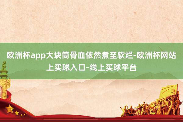 欧洲杯app大块筒骨血依然煮至软烂-欧洲杯网站上买球入口-线上买球平台