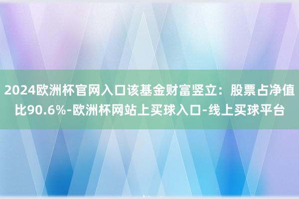 2024欧洲杯官网入口该基金财富竖立：股票占净值比90.6%-欧洲杯网站上买球入口-线上买球平台