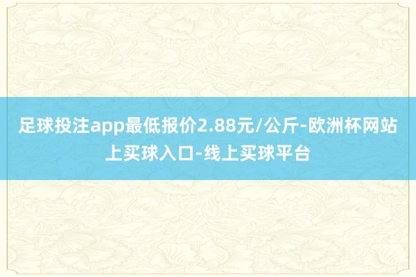 足球投注app最低报价2.88元/公斤-欧洲杯网站上买球入口-线上买球平台